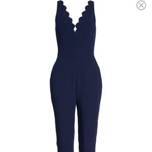 Adelyn Rae Scallop Neck Jumpsuit